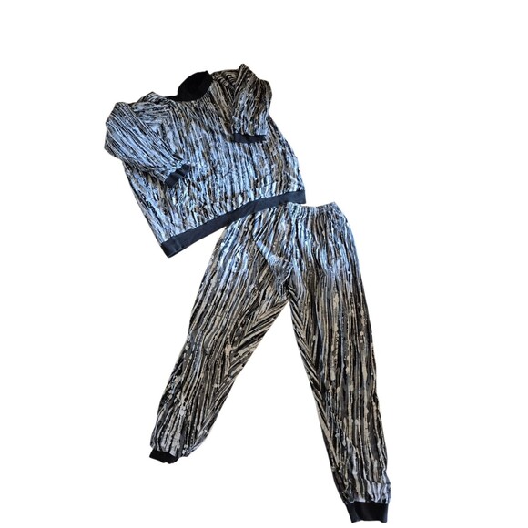 Mara Made VTG 90s Reversible Tracksuit Lounge Set Jersey Double Lined sz S/M - Picture 4 of 9